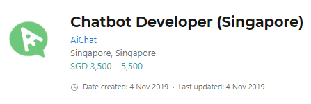 Chatbot developer jobs