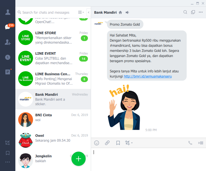 Chatbot sisipan gambar